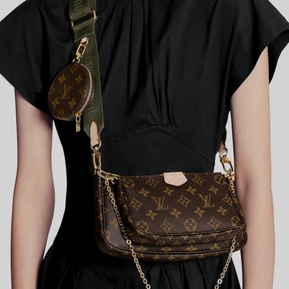 Authentic Louis Vuitton Multi Pochette Accessoires Khaki